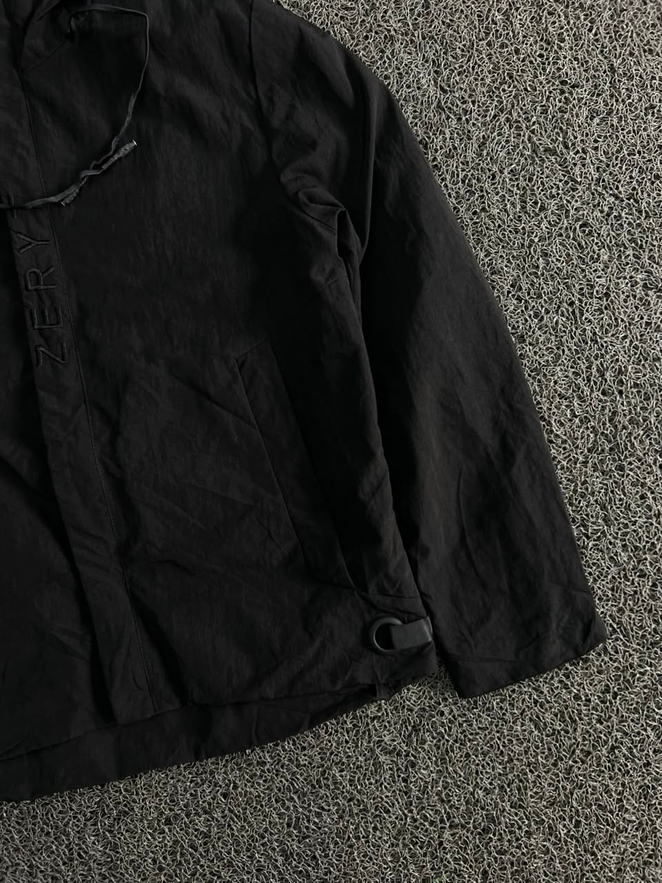 Vintage Galvant Black Hooded Windbreaker Jacket – Lightweight Full Zip