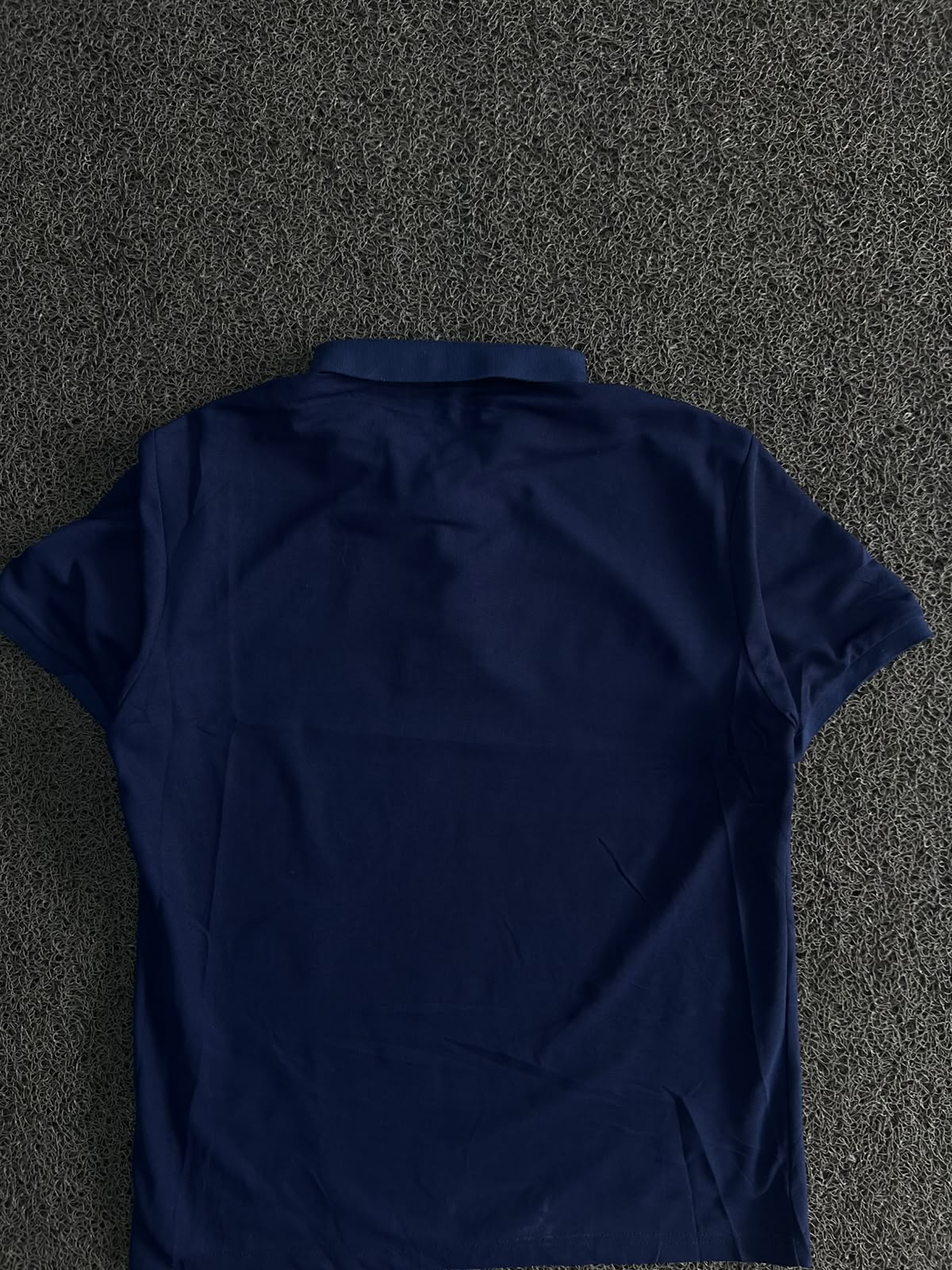 Blue Minimal Graphic Polo T-Shirt