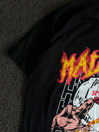 Madness Horror Graphic Oversized Black T-Shirt