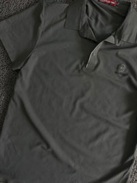 Textured Polo T-Shirt with Button Placket