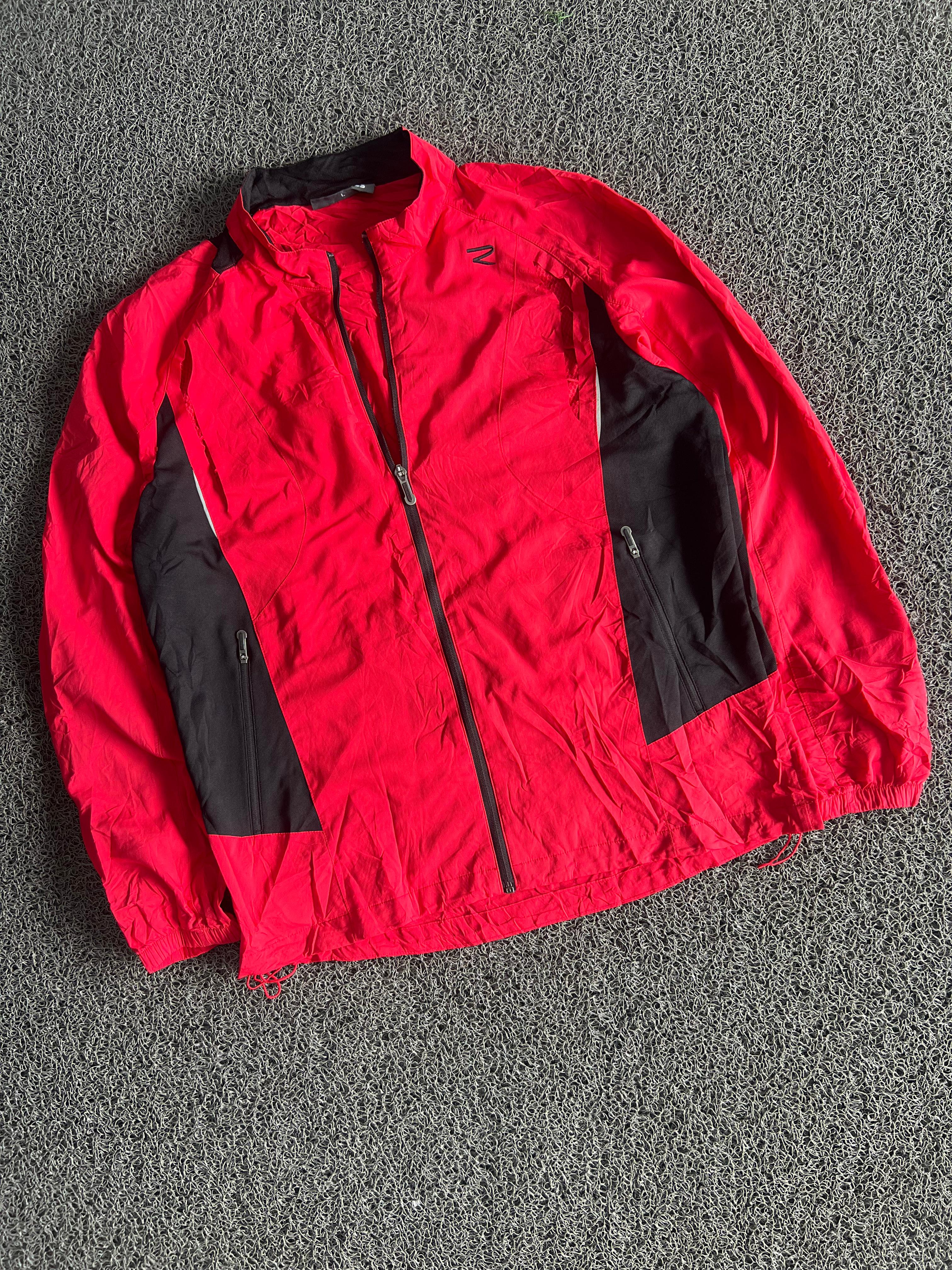 Men's Red & Black Lightweight Windbreaker Jacket(⚠️Zip not working)