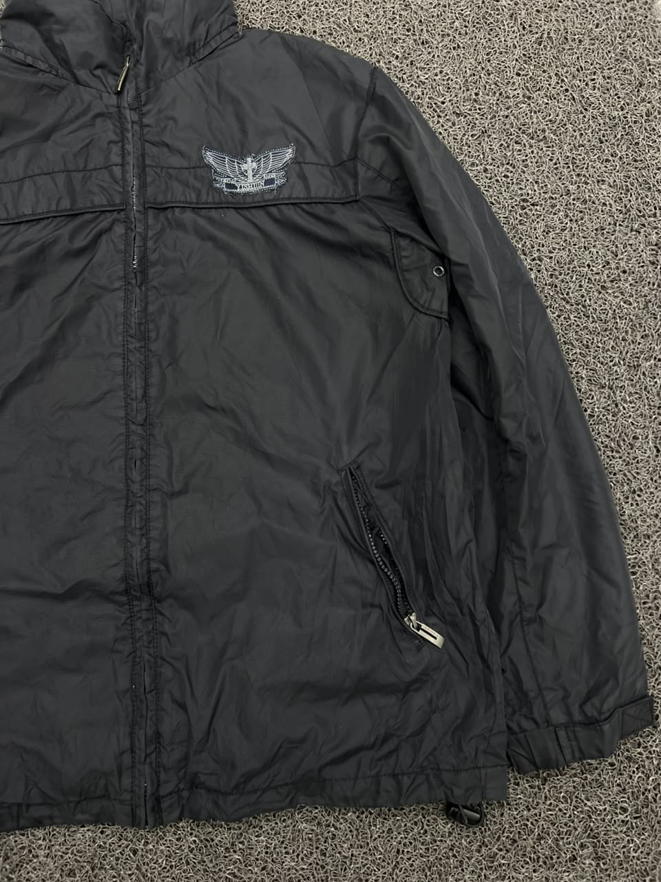 Vintage Lightweight Full Zip Windbreaker Jacket with Chest Logo