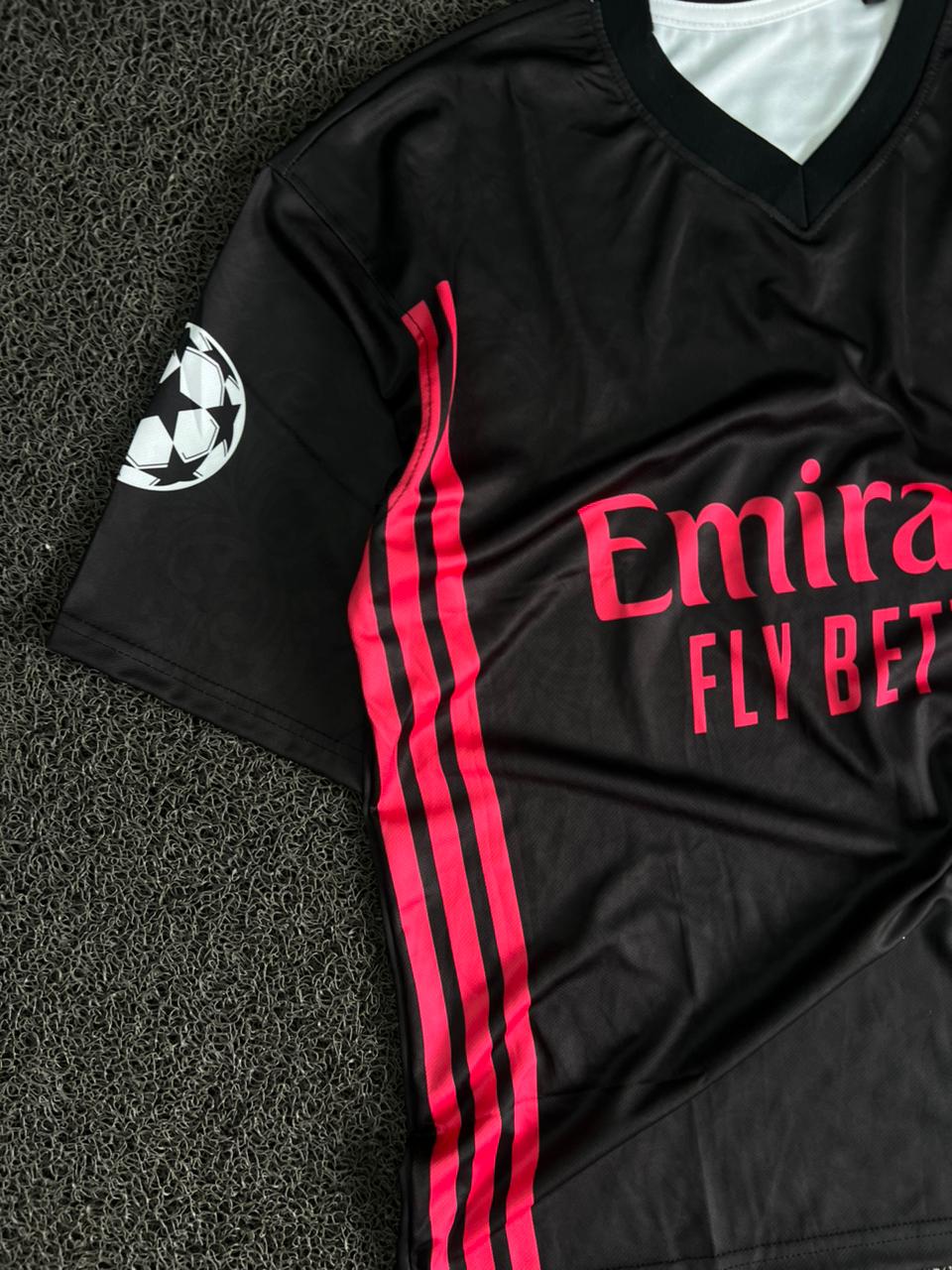 Real Madrid 2020/21 Black Third Jersey – Cristiano Ronaldo #7 | UCL Edition Five Sleeve Jersey