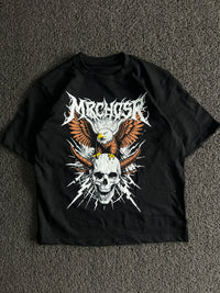 Eagle & Skull Graphic T-Shirt – Gothic Streetwear Style
