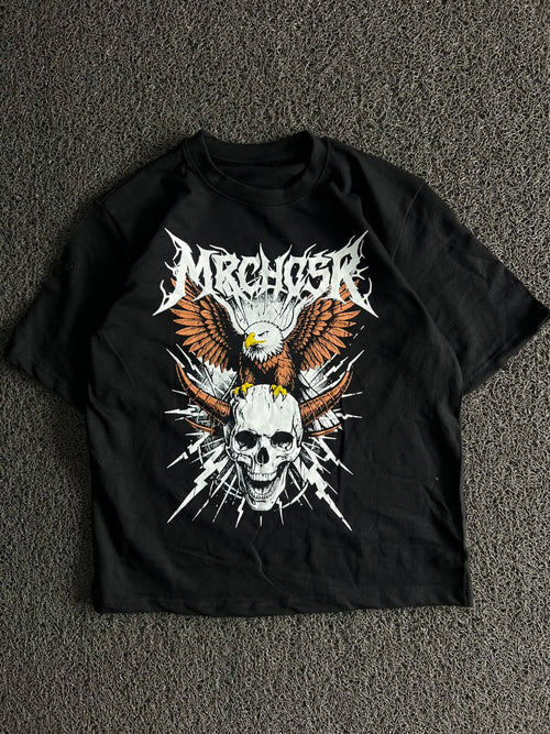 Eagle & Skull Graphic T-Shirt – Gothic Streetwear Style