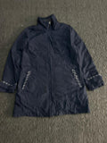 Navy Blue Lightweight Zip-Up Jacket with Reflective Detail Stripes