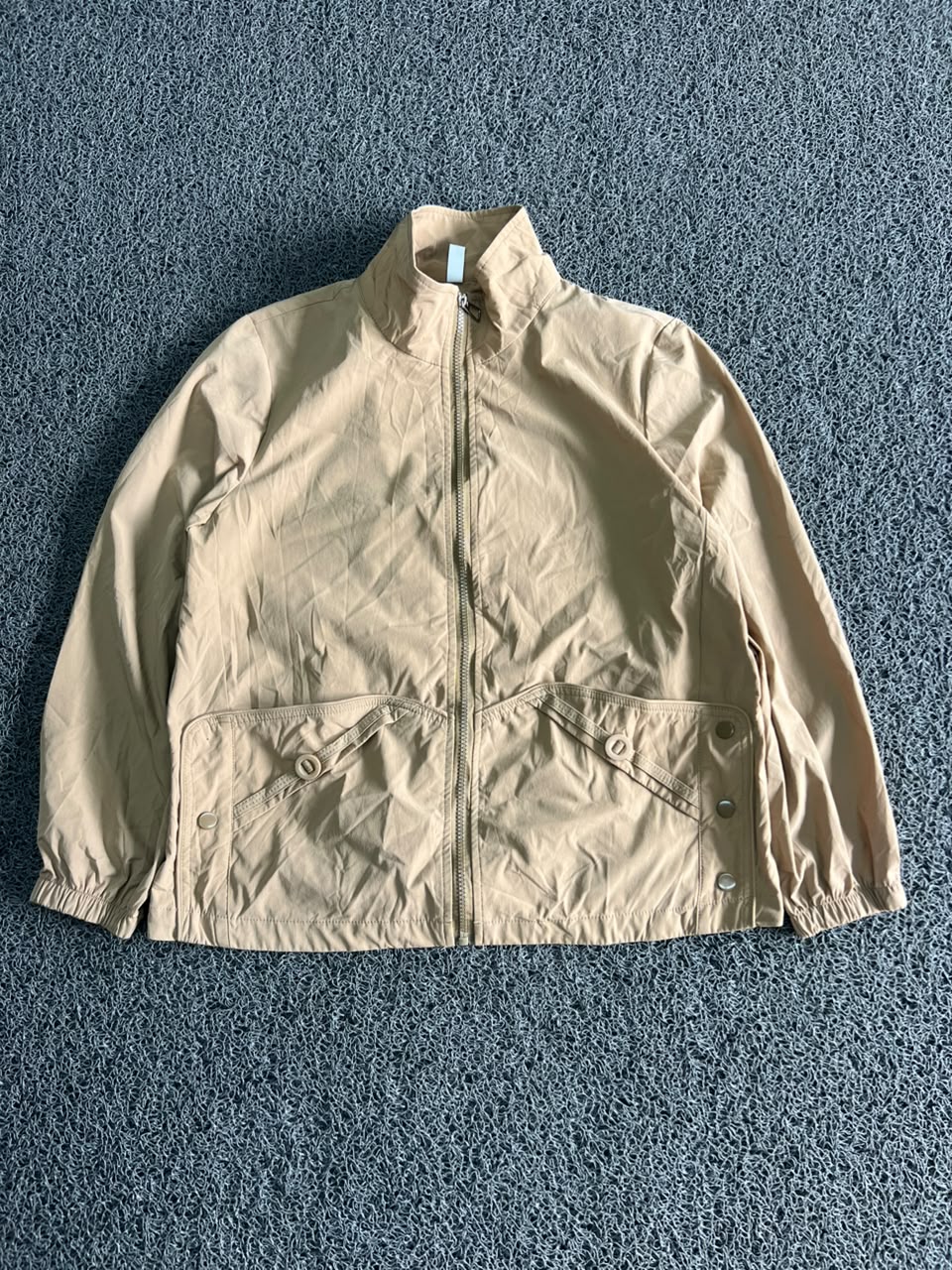Vintage Neutral Lightweight Bomber Jacket