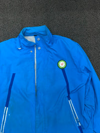 Men's Electric Blue Lightweight Windbreaker Jacket – Full Zip Outdoor Waterproof Coat ⚠️ No Zip