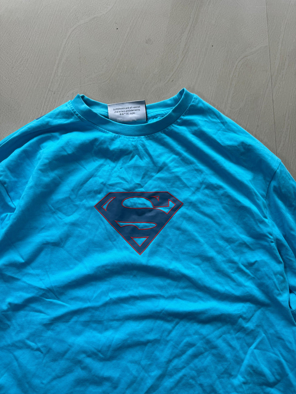 Superman Graphic Layered Full Sleeve Oversized T-Shirt