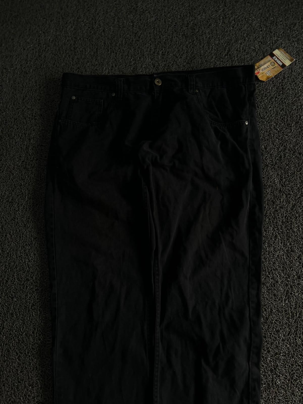 Versace Black Straight Fit Denim Jeans – Classic 5-Pocket Casual Pants