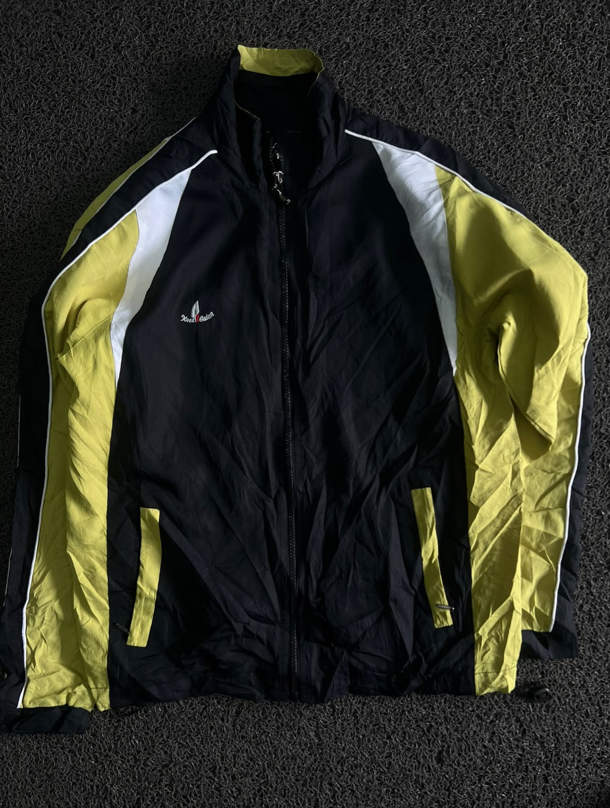 Black & Yellow Colorblock Track Jacket