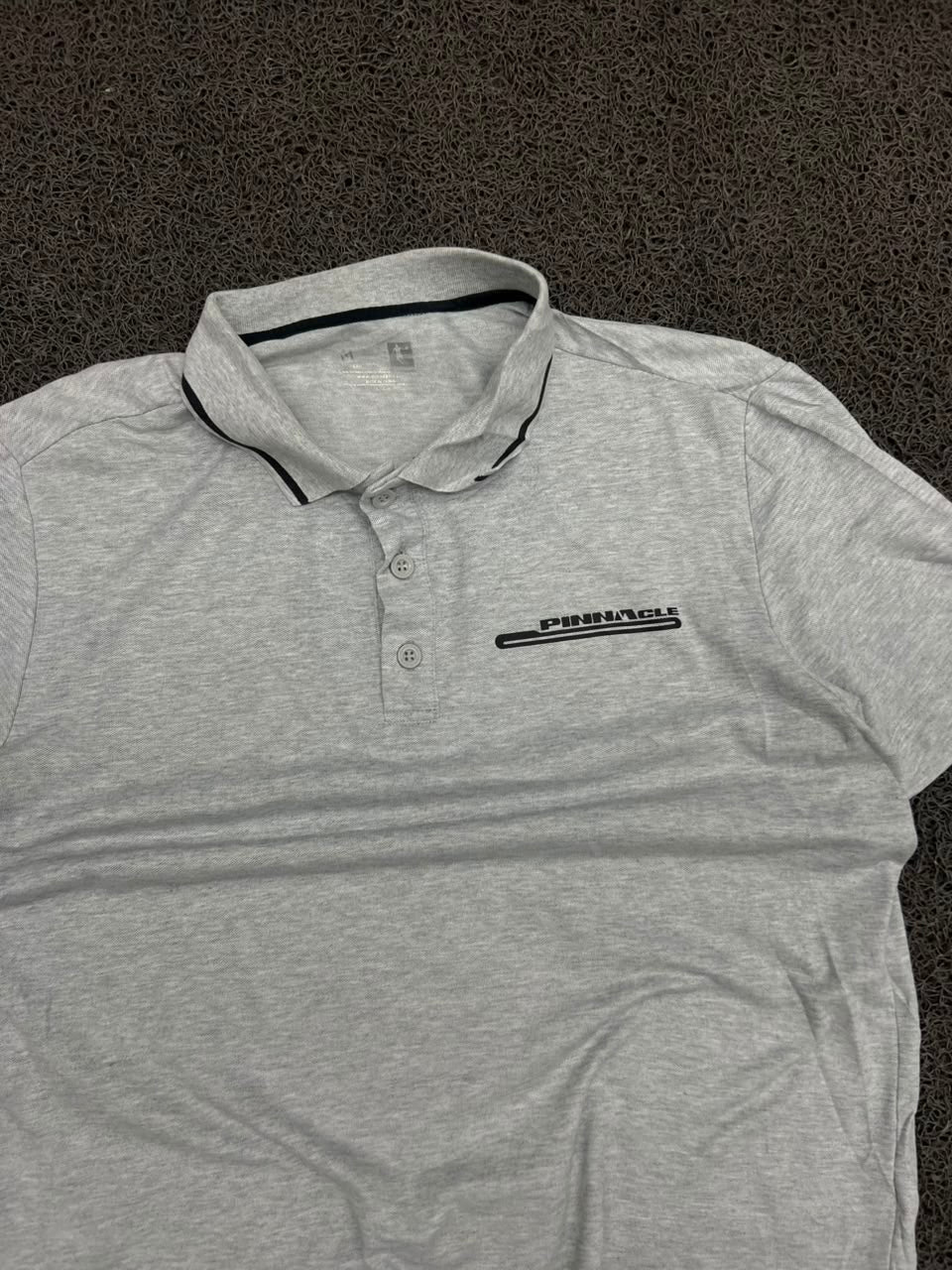 Vintage Pinnacle Grey Contrast Collar Polo Shirt