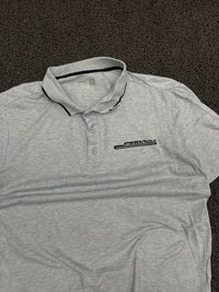 Vintage Pinnacle Grey Contrast Collar Polo Shirt