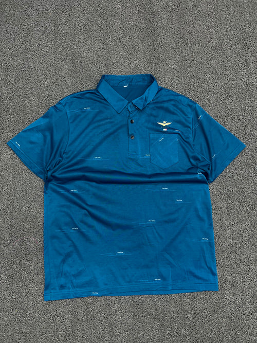 Men’s  Printed Polo T-Shirt with Chest Pocket & Button Placket