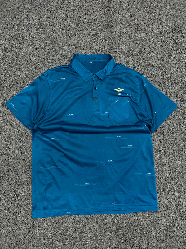 Men’s  Printed Polo T-Shirt with Chest Pocket & Button Placket