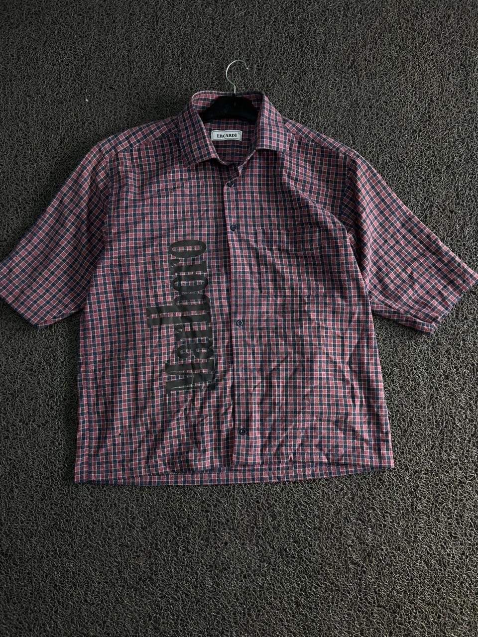 Thrifted Vintage Checkered Short Sleeve Button-Up Shirt