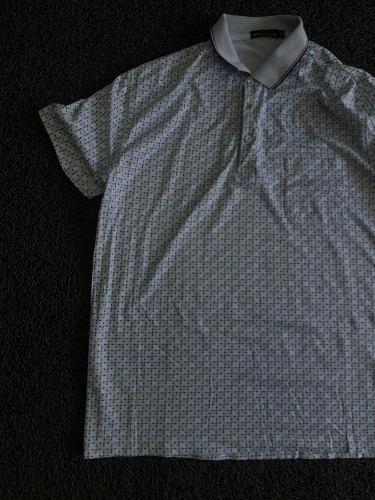 Printed Polo T-Shirt with Collared Neck & Front Pocket