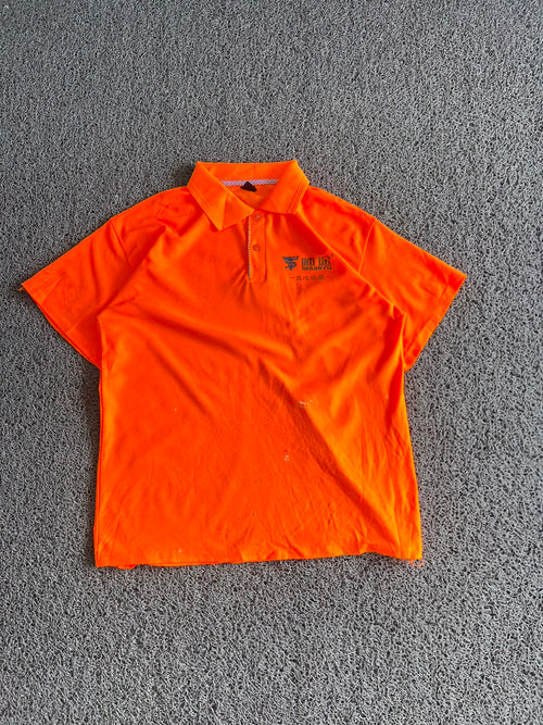 Bright Orange ShuaiTu Polo T-Shirt ⚠️ Small Stains