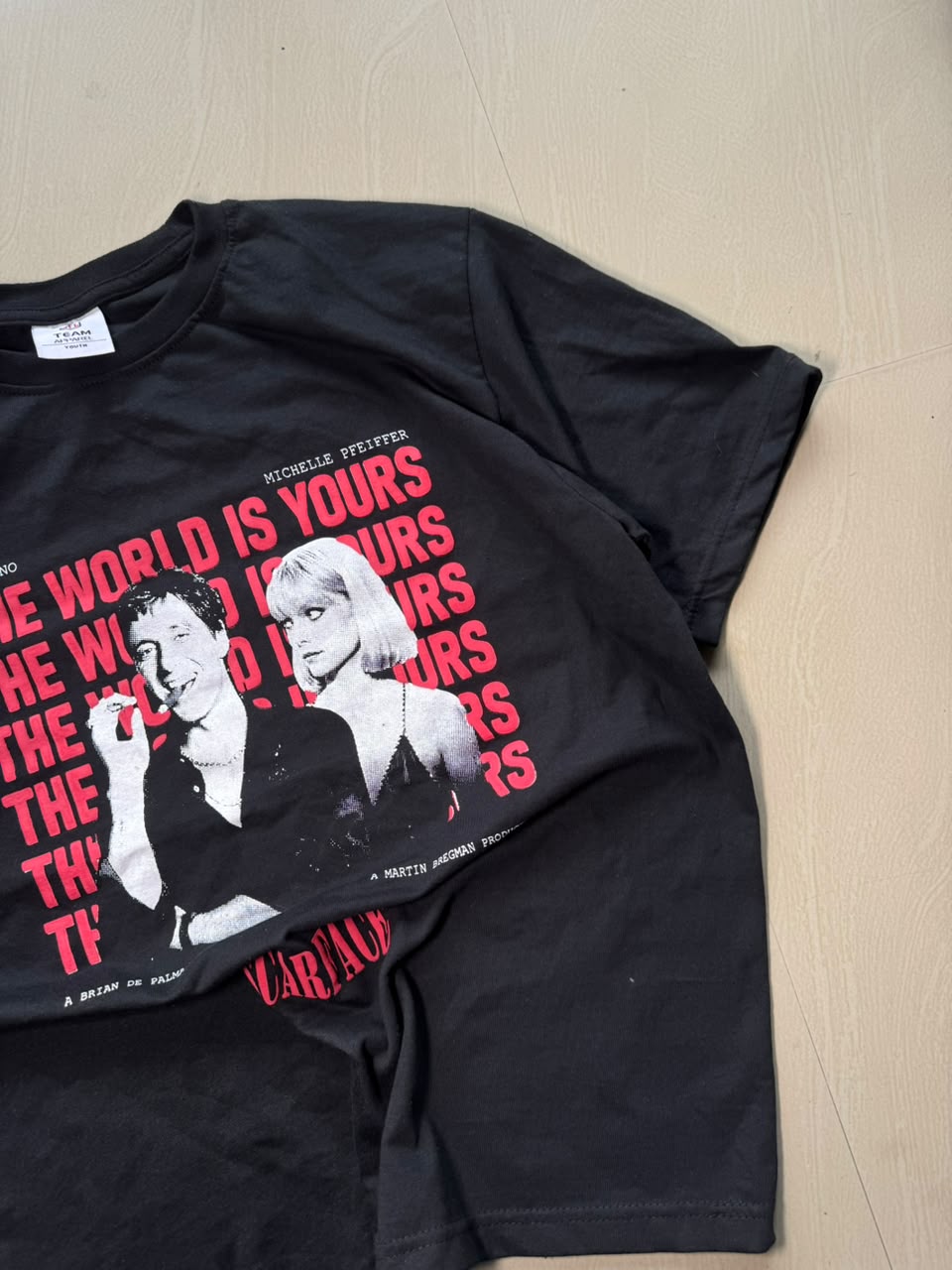 Scarface "The World Is Yours" Graphic Oversized Black T-Shirt
