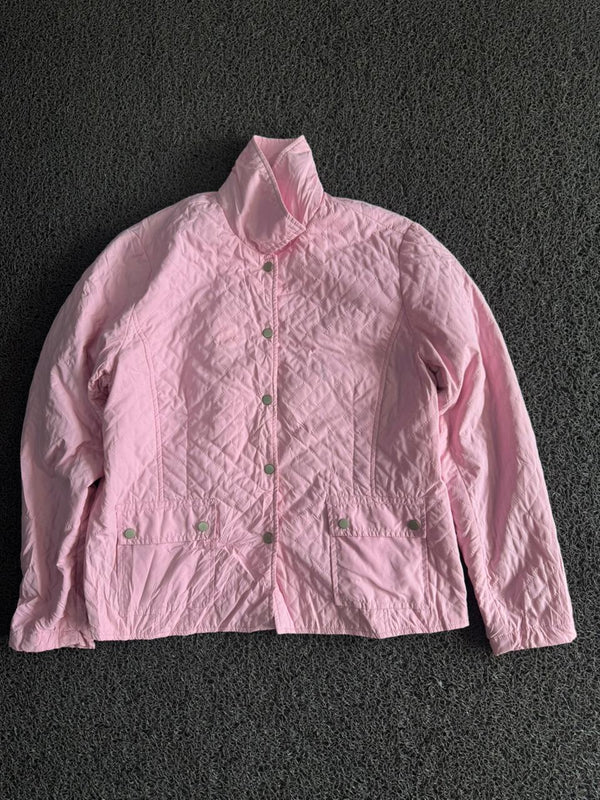 Vintage Pink Quilted Utility Jacket