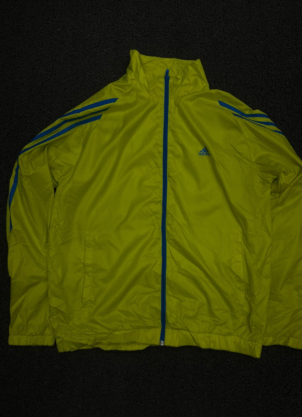 Vintage Adidas Track Jacket with Blue Stripes – Thriftwear