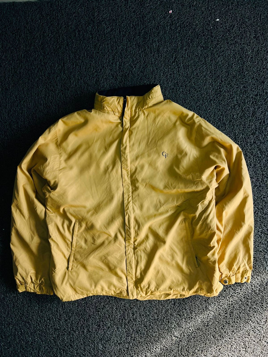 CF Beige Lightweight Zip-Up Windbreaker Jacket