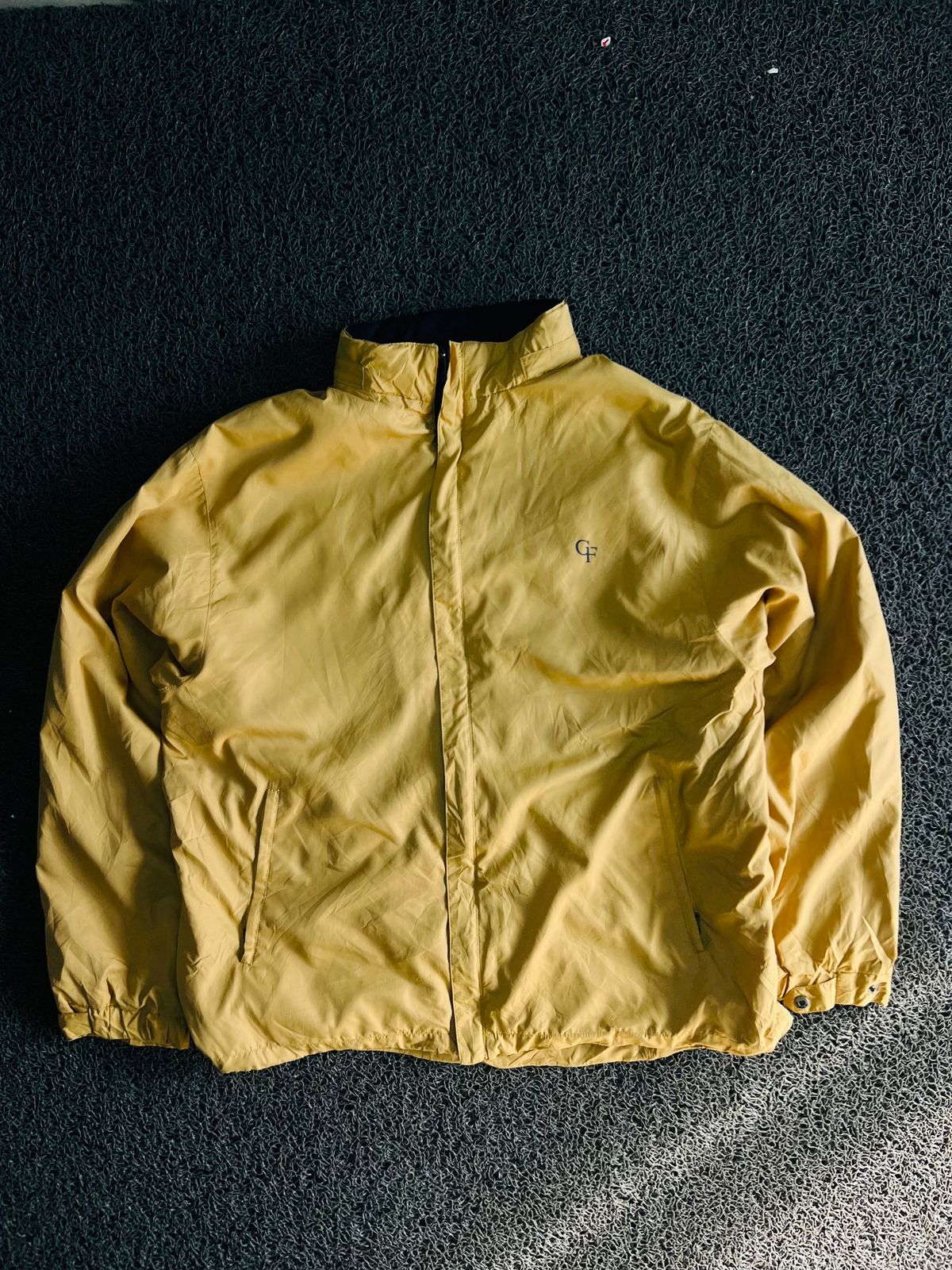 CF Beige Lightweight Zip-Up Windbreaker Jacket