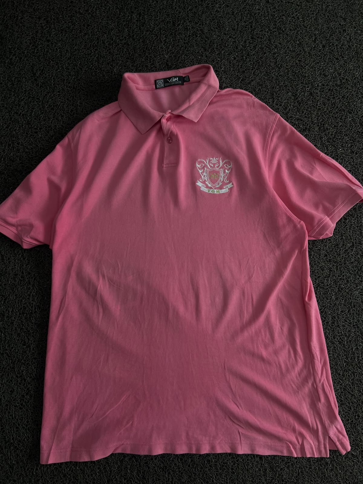 Pink Polo T-Shirt with Crest Logo