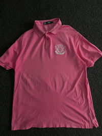 Pink Polo T-Shirt with Crest Logo