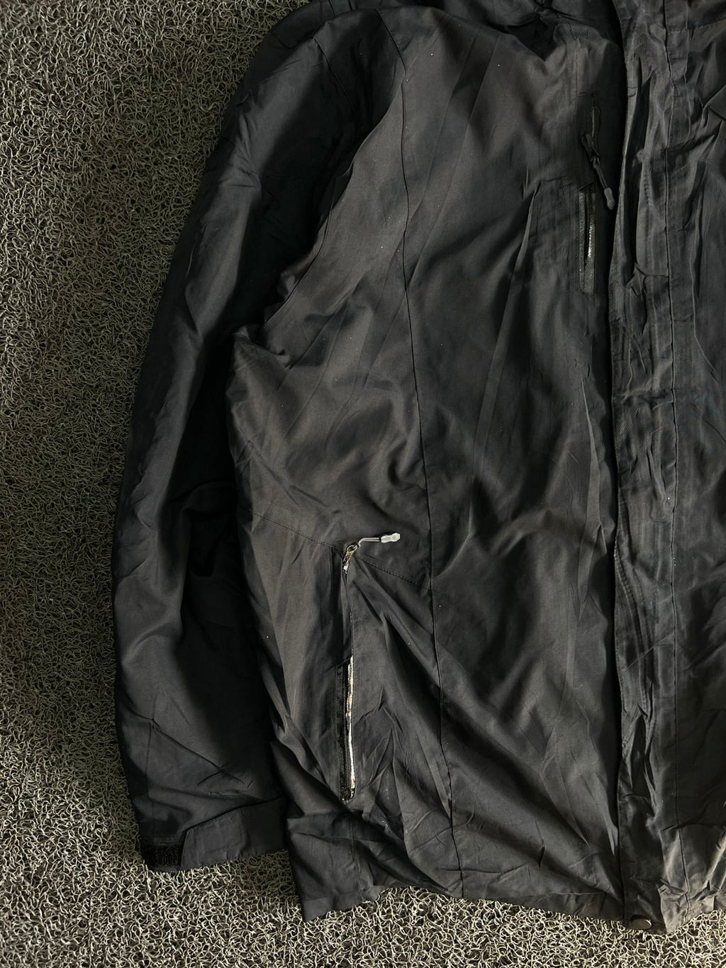 Black Hooded Waterproof Windbreaker Jacket