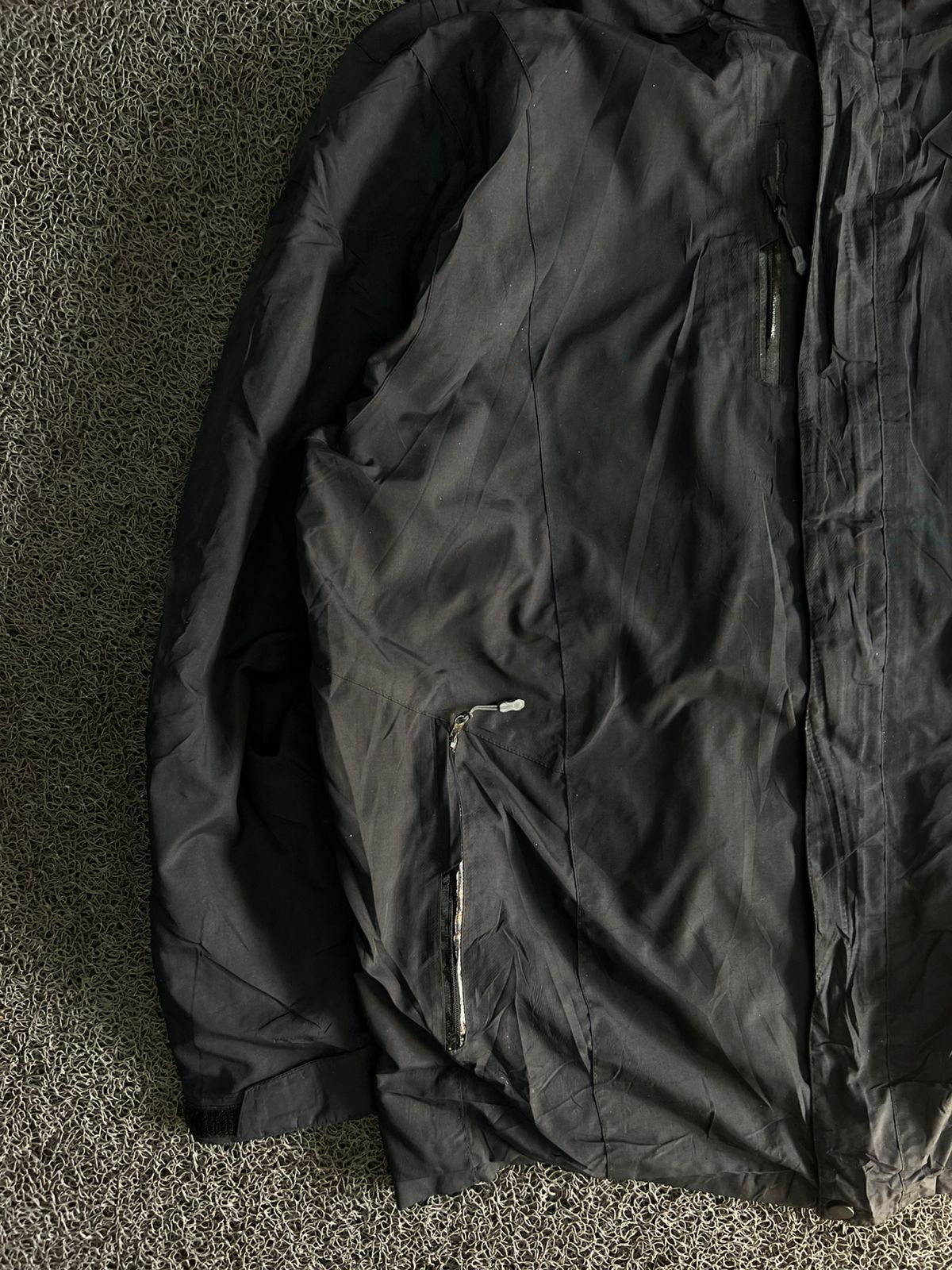 Black Hooded Waterproof Windbreaker Jacket