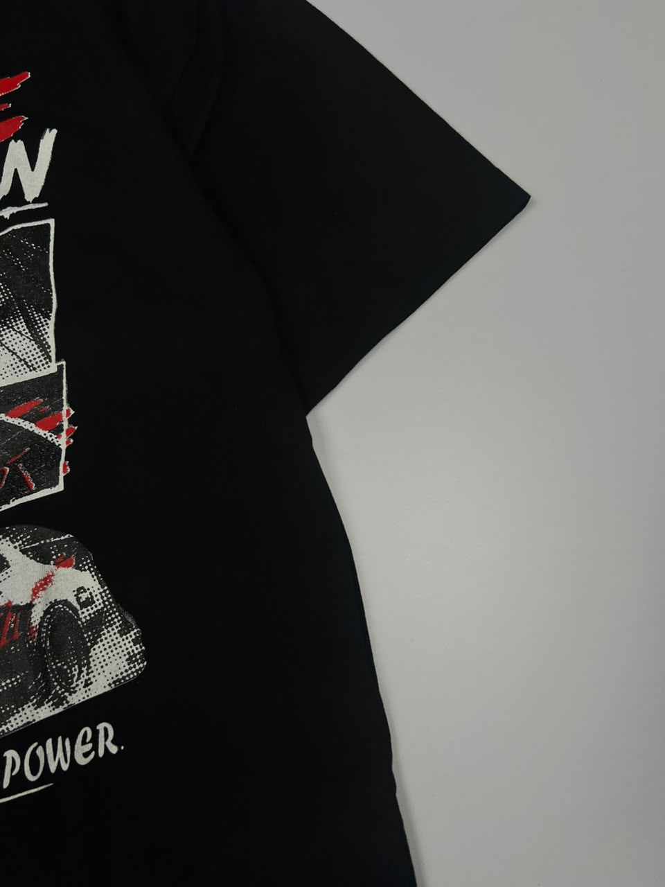 Redline Rebellion Graphic T-Shirt – Skull and Racing Car Print, Streetwear Style