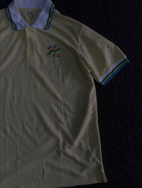 Vintage Polo T-Shirt with Striped Collar & Sleeve Detailing