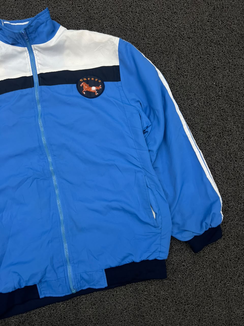 Blue Hooded Windbreaker Jacket – Full Zip Lightweight Outdoor Jacket