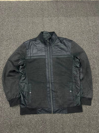 Vintage Black Hybrid Bomber Jacket Retro Outerwear