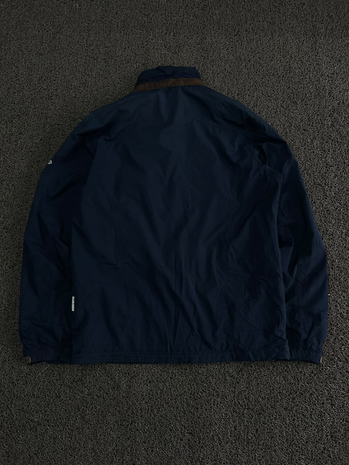 Navy Blue Outdoor Full-Zip Windbreaker Jacket