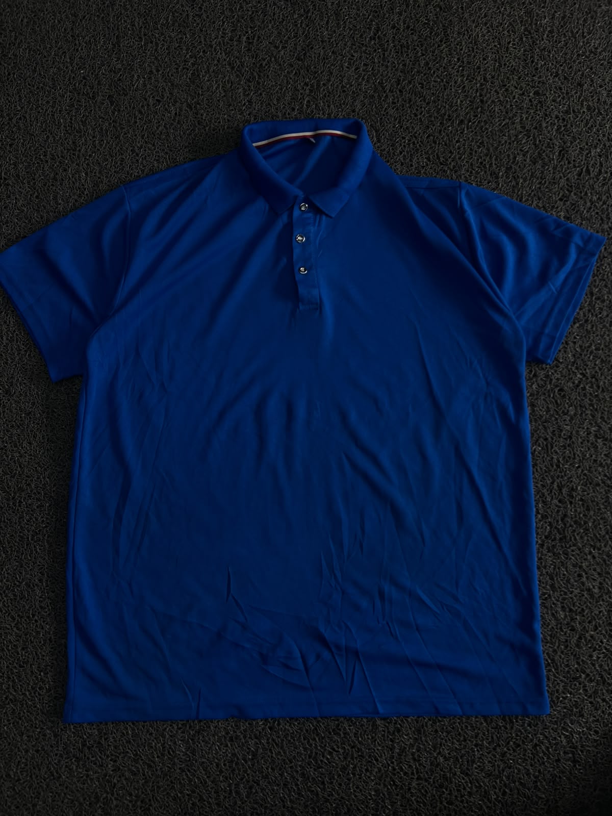 Royal Blue Solid Polo T-Shirt with Short sleeve