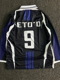 Inter Milan 1998-99 Home Football Jersey – Eto'o #9 | Long Sleeve | Black & Blue | Retro Soccer