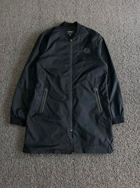 Men’s Black Longline Bomber Jacket