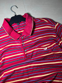 Vintage Red Striped Polo T-Shirt