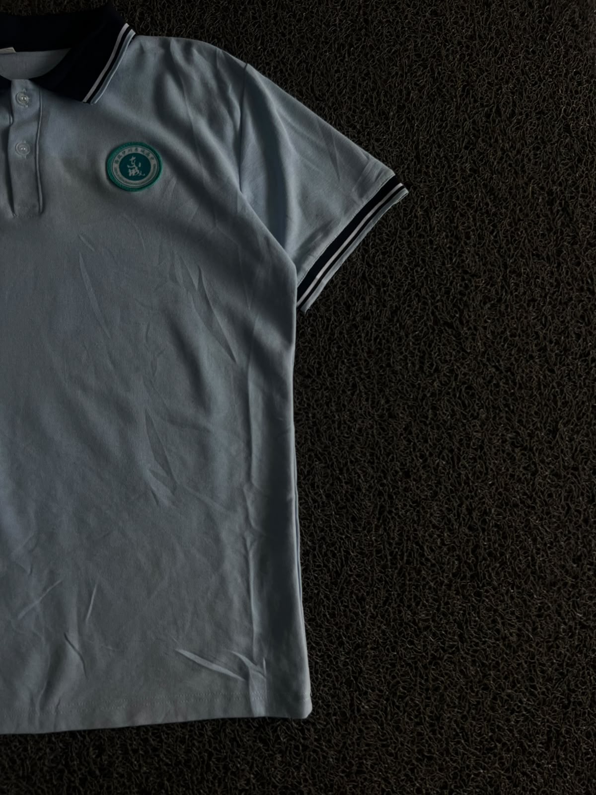 Vintage Polo T-Shirt with Navy Contrast Collar | Classic Retro Casual Wear