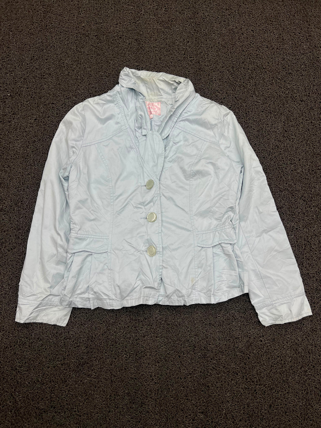 Hooded Button-Up Windbreaker Jacket