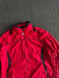 Vintage Red & Black Full-Zip Windbreaker Jacket