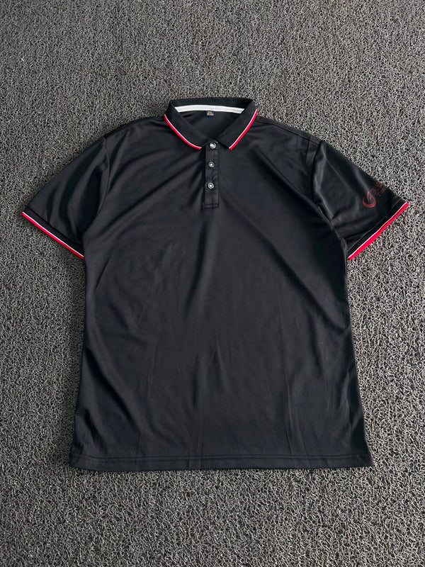 Black Contrast Trim Polo T-Shirt