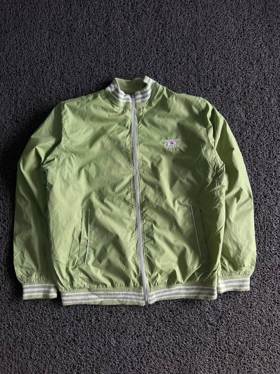Lightweight Green Casual Bomber Jacket