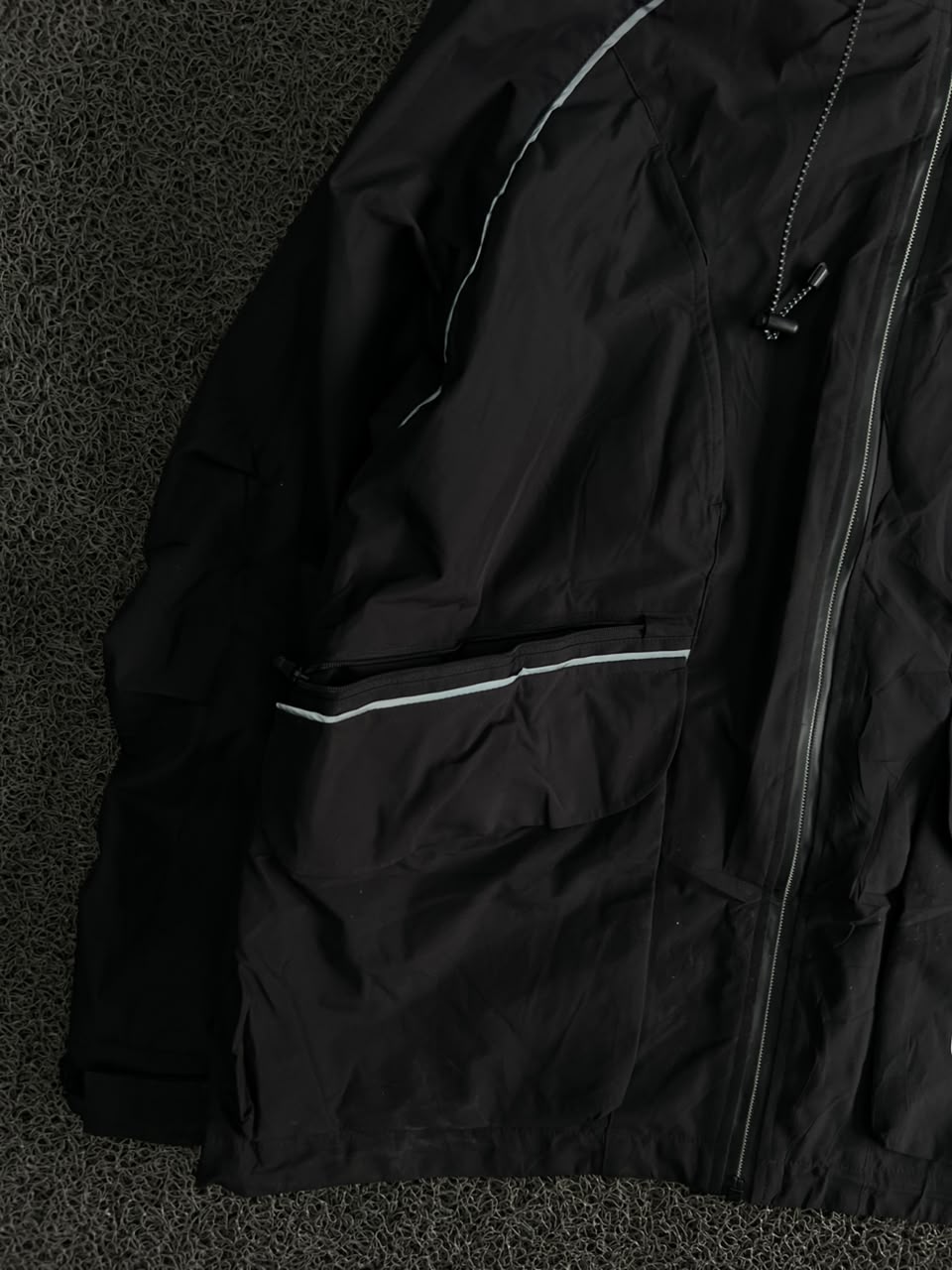 Outdoor Research (OR) Hooded Utility Shell Jacket – Reflective Trim, Multi-Pocket Windbreaker