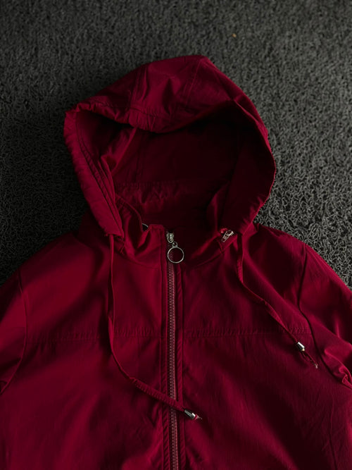 Hooded Windbreaker Jacket – Full Zip Lightweight Outerwear