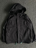 Black Utility Hooded Jacket – Minimalist Streetwear Windbreaker