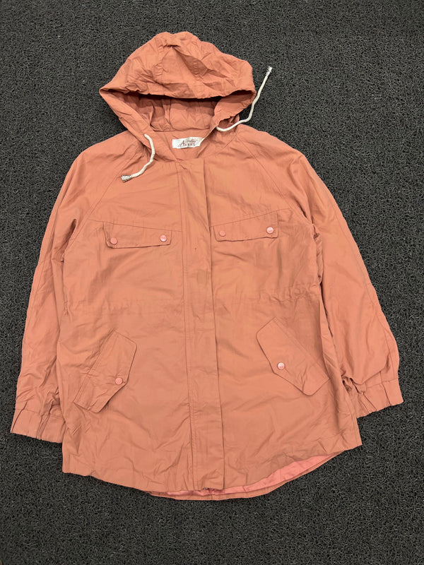 Hooded Utility Jacket – Lightweight Snap & Zip Windbreaker