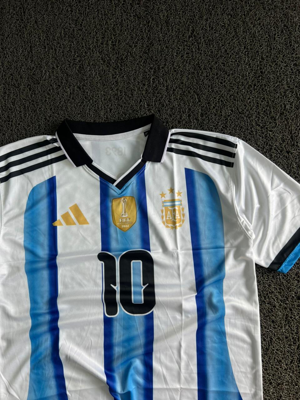 Argentina 2024 Anniversary Edition Messi #10 Jersey - Five Sleeve - White/Blue